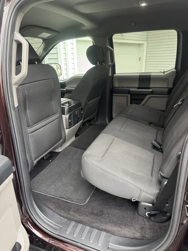 Clean vehicle rear seating area after GNG removed embedded pet hair